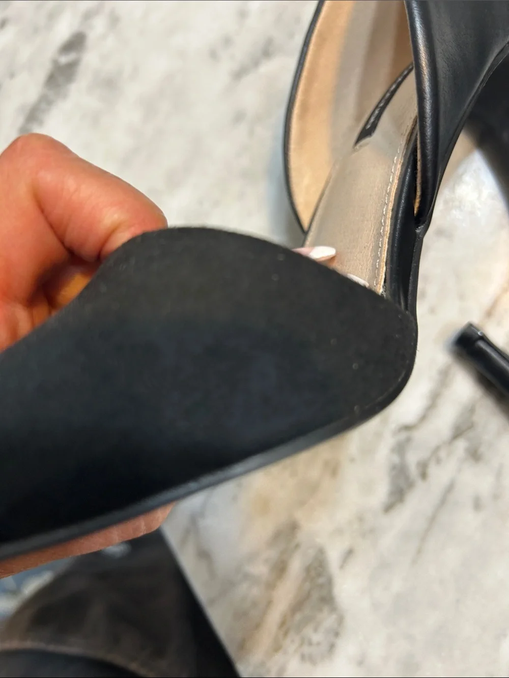 French Connection Black Pointed D'Orsay Pumps